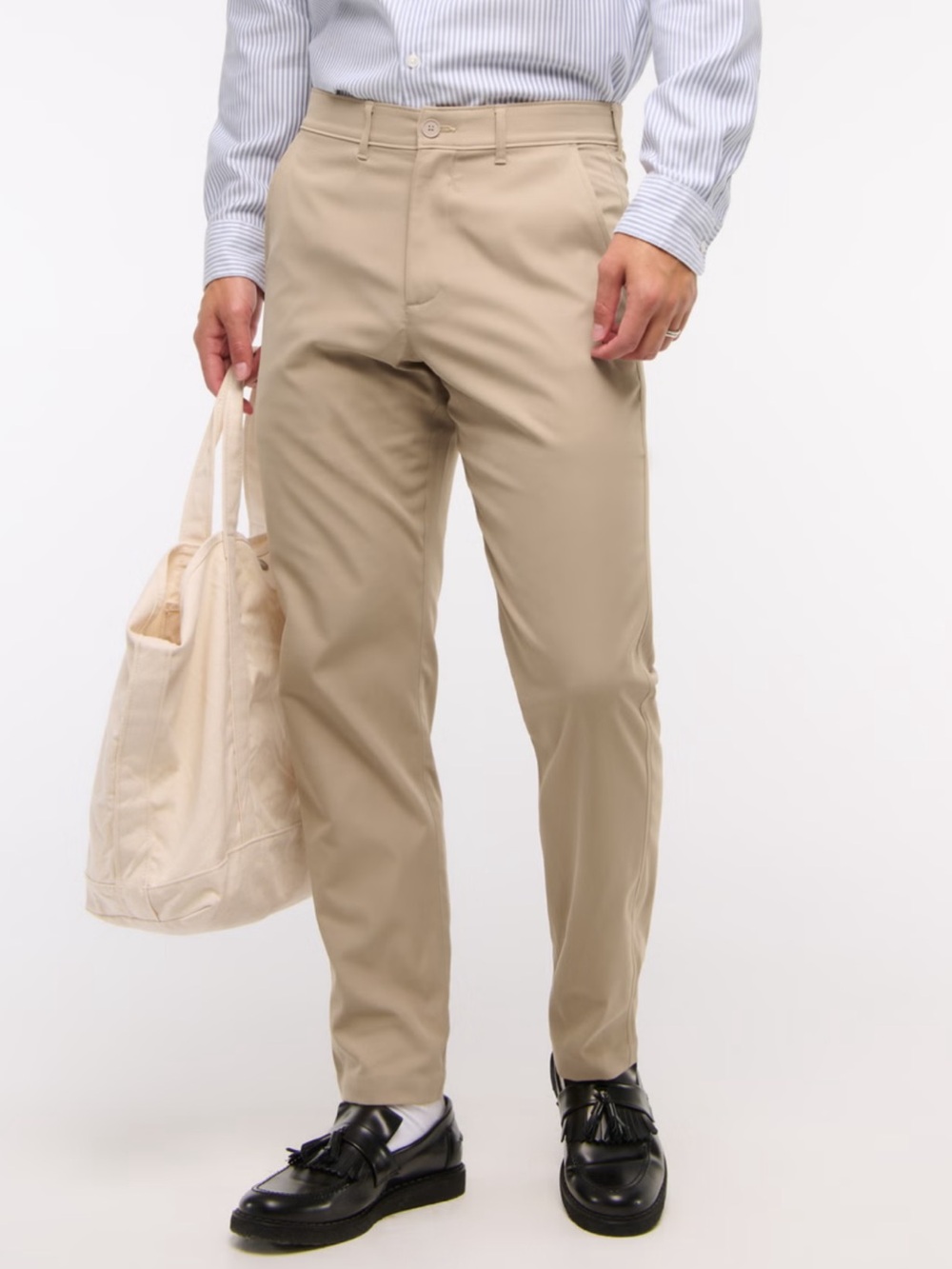 Abercrombie & Fitch Men’s Khaki Slim Chinos - Light Beige